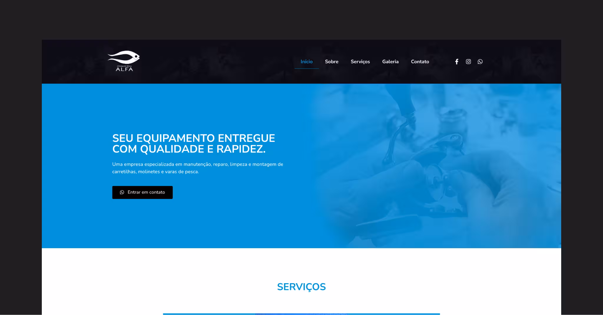 imagem do site da oficina alfa